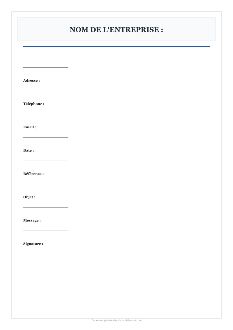 Modèle De Tampon Gratuit Word - Télécharger 2025